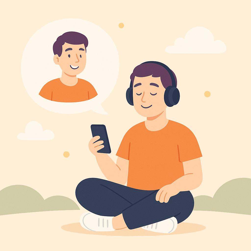 Illustration of the EchoMe home screen